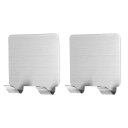 uxcell 粘着フック 46x48 mm 防水 ステンレス鋼 帽子フック タオルフック ローブフック装飾用 キッチン ドア キャビネット バスルーム 玄関 廊...
