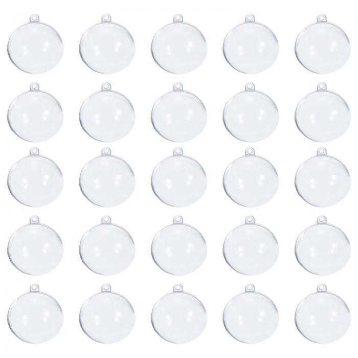 uxcell オーナメントボール クリスマスオーナメントボール プラスチック アクリル DIY 工芸品 クリスマ..