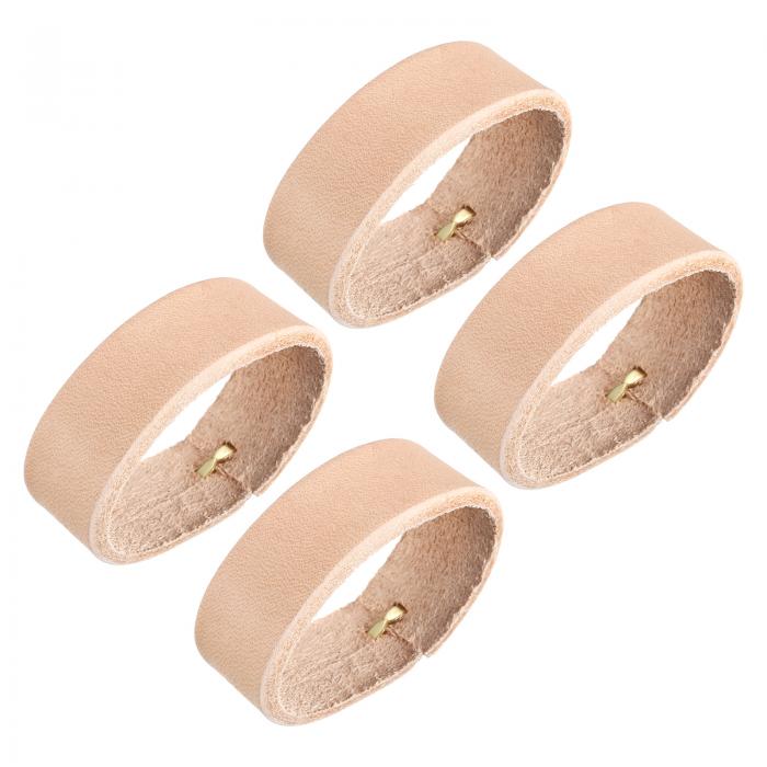 uxcell レザーベルトループキーパー リングバックル DIYクラフトバッグベルト固定用 11.5cm外胴ベルト..