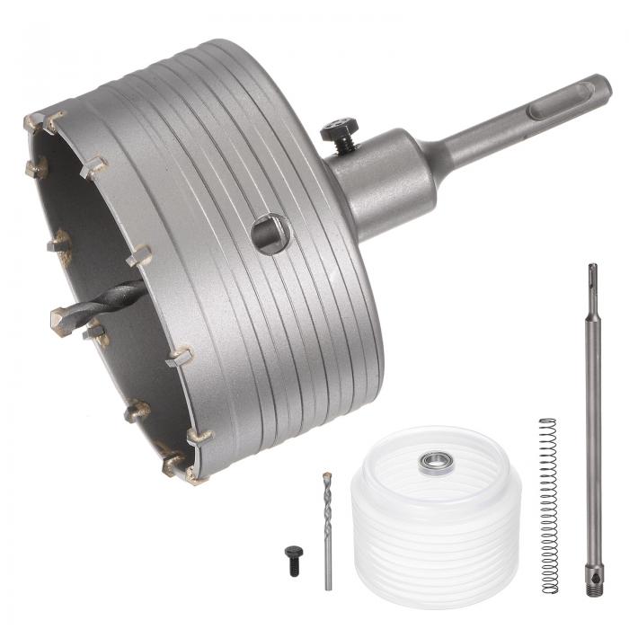 uxcell コンクリートホールソー 115 mm直径 超硬チップカッター 丸シャンク コンクリート セメント レ..