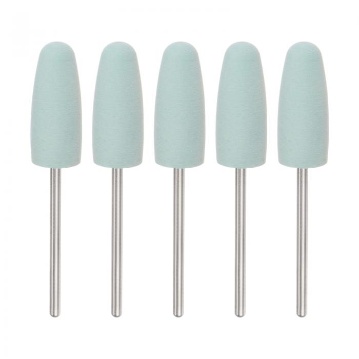 uxcell ゴム研磨ビット シリコンバフホイール付き研削ヘッド 電動グラインダー回転工具用 コーン形状 5..