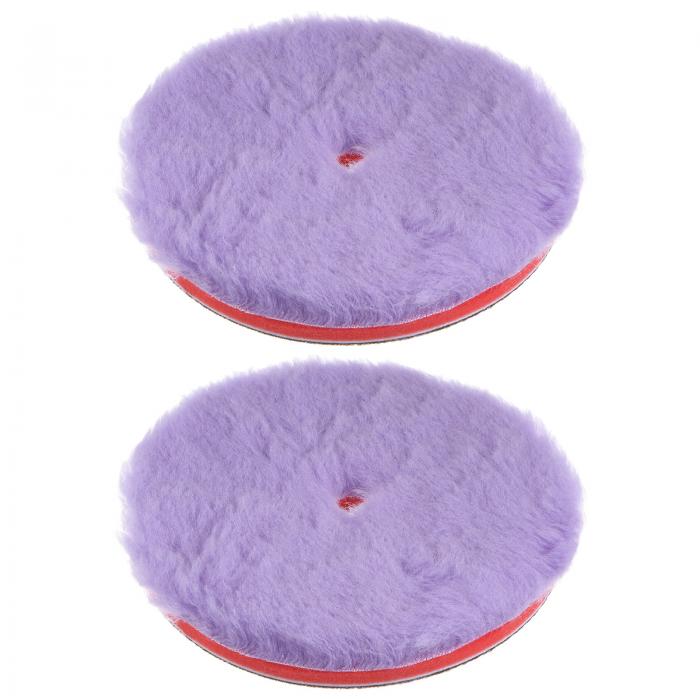 uxcell ウール研磨パッド 150 mm ウールバフホイール フックとルー プ付き カーポリッシャー 車の研磨 ..