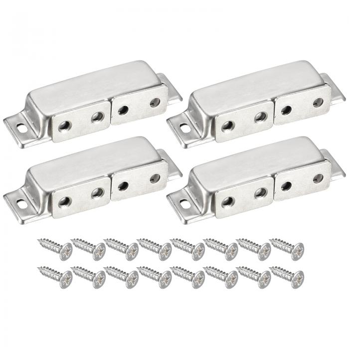 uxcell マグネットドアロック ステンレス 戸棚 ドア ロック 87mm 家庭用 キッチン キャビネット 家具 ..