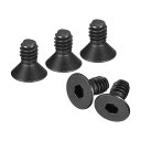 uxcell 平頭ソケットキャップネジ 1/4-20x13 mm 10.9グレード 炭素鋼 六角ソケット皿穴 平頭ネジボルトファスナー 全ネジ式 ブラック酸化物 20個(4)