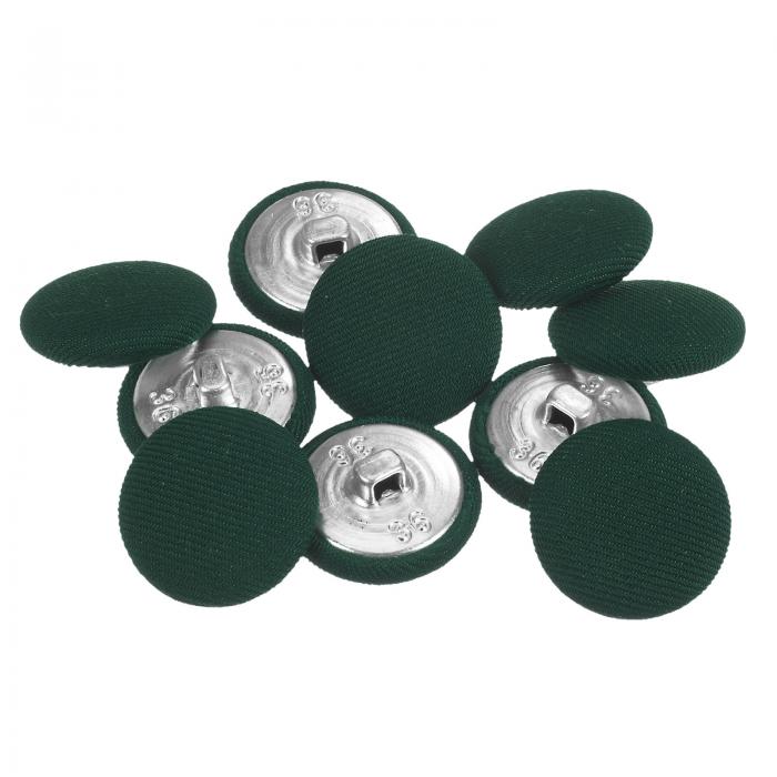 uxcell 縫製ボタン クラフトボタン 装飾ボタン スーツドレスブラウス用 ランド メタルシャンク 36L 陸軍緑 23 mm 10個入り