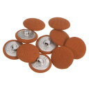uxcell 縫製ボタン クラフトボタン 縫いボタン スーツドレスブラウス用 ランド メタルシャンク 32L 合金オレンジ 20mm 10個入り