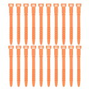 uxcell シリカゲルファスナー 長さ113 mm 再利用可能 ワイヤタイ 弾性ケーブル コード 管理テープ ストラップ 有線USB充電管理 食品ストレージ オレンジ 20個入り