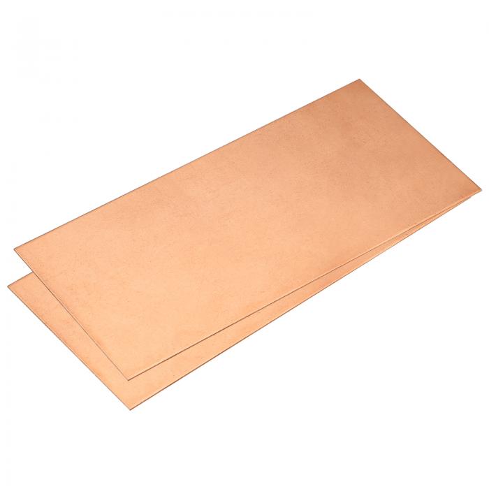 uxcell じゅ ん銅シート 24ゲージ T2銅 金属板 工芸品 電気修理 産業用 2個 100 x 50 x 0.5 mm