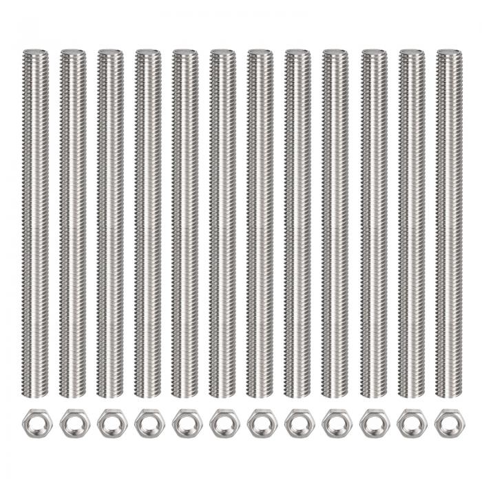 uxcell ͥå M10 x 400 mm 12ϻѥʥåդ 1.5 mmͥԥå 304ƥ쥹 ͥå Сå 12