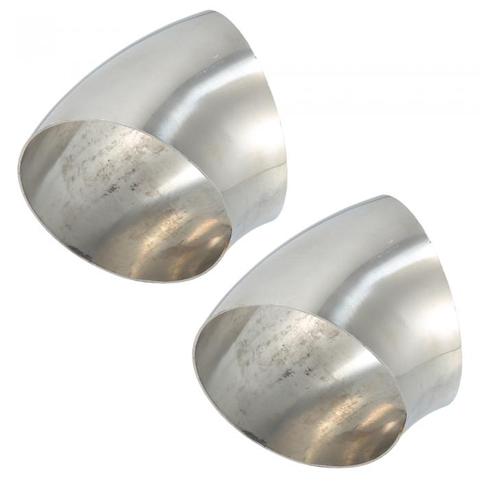 X AUTOHAUX マンドレルベンド排気エルボパイプ SS304ステンレス鋼 ベンドチューブ 外径76 mm 45度 20GA 壁厚1 mm 排気パイプ 車の排気管エルボの修正用 2個