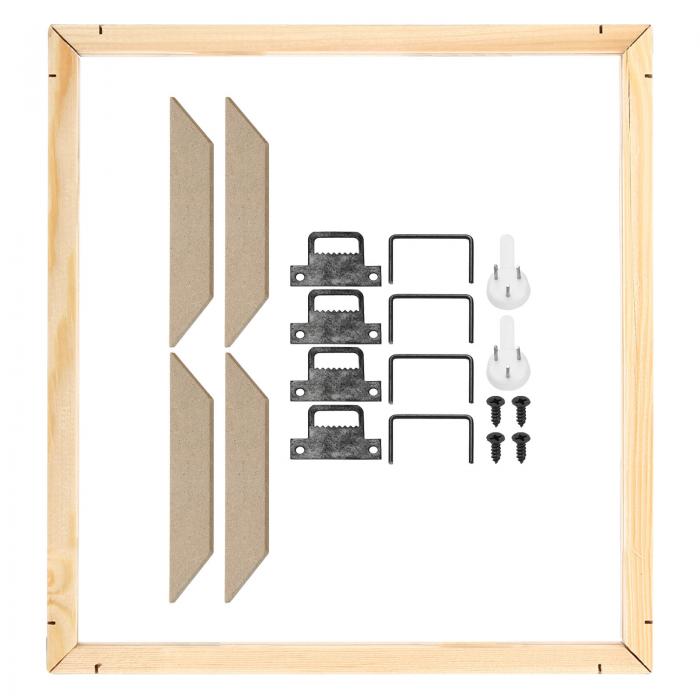 PATIKIL キャンバスストレッチャーバーキット 30x20 cm 長方形 無垢材フレーム ペイント 版画 油絵用 ウッドカラー