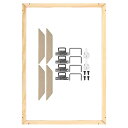 PATIKIL キャンバスストレッチャーバーキット 50x25 cm 長方形 無垢材フレーム ペイント 版画 油絵用 ウッドカラー
