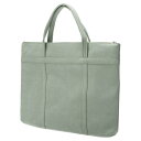 PATIKIL 39 x 29 cm 書類袋キャンバス 軽量 3区画 手持ちジッパーファイルハンドバッグ ポートフォリオ ブリーフケース 出張オフィス用 ライト...