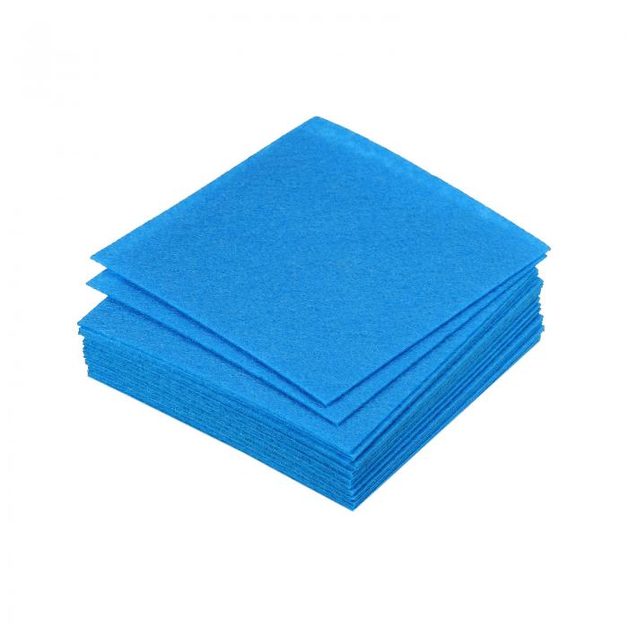 PATIKIL 柔らかいフェルトシート ファブリッククラフトシート DIY趣味の装飾用 スカイブルー 10 cm x 10 cm 21個