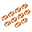 PATIKIL 22 mmチューブ外径 圧縮スリーブフェルール 10個 銅 フェルール継手 圧縮継手アソートキット 空気 水 ガス用