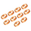 PATIKIL 28 mmチューブ外径 圧縮スリーブフェルール 10個 銅 フェルール継手 圧縮継手アソートキット 空気 水 ガス用