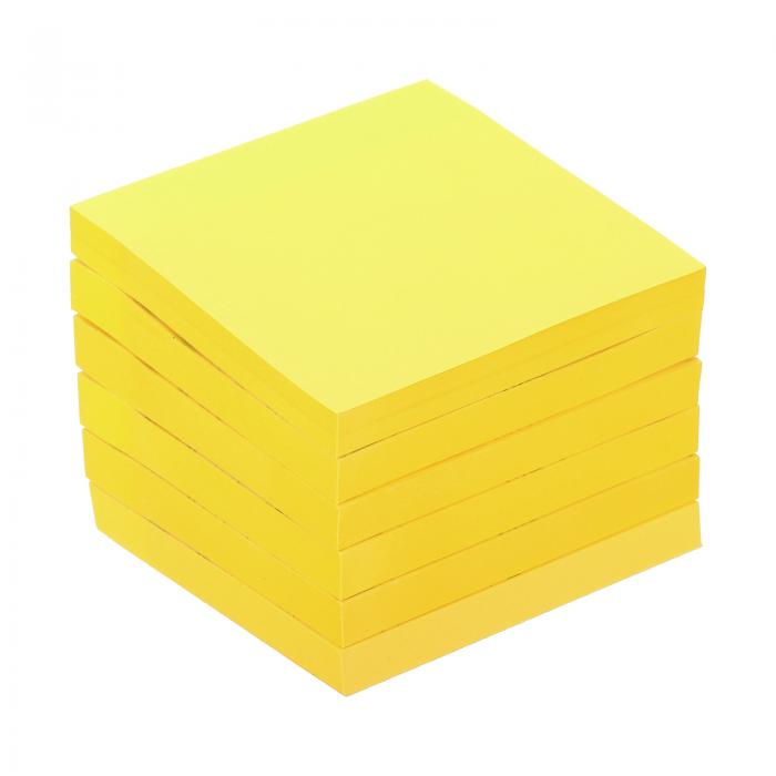 PATIKIL 74 x 76 mm 蛍光付箋 6個 カラフルな付箋メモパッド 100シート/パッド