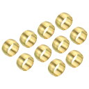 PATIKIL 12 mmチューブ外径 真鍮圧縮スリーブフェルール 25個 真鍮フェルール継手 真鍮圧縮継手アソートキット 空気 水 ガス管用