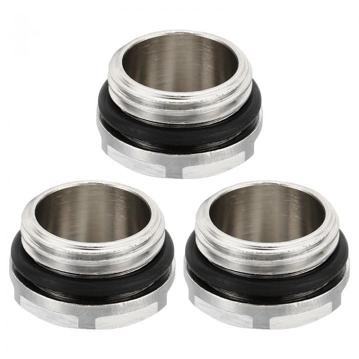 PATIKIL 13 mmBSPオスネジ ブランクキャップ 手動ラジエーターエアベントプラグ 3個 ニッケルメッキ真..