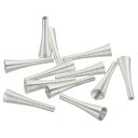PATIKIL 花形ビーズキャップ 座金 花座 12個 8x30mm 中空 メタル イヤリングブレスネックレスDIY用 シルバー ホワイト