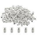 PATIKIL コードエンドキャップ ワイヤエンドキャップ スプリングコイルエンドクリンプ 100個 3.5x8.5mm メタル ブレスネックレスDIYクラフト...