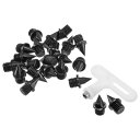 PATIKIL 6.35mm 炭素スチールトラック釘 20個 スポーツシューズ釘交換用アクセサリー 釘レンチ付 走り幅跳び用 ブラック