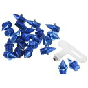 PATIKIL 6.35mm 炭素スチールトラック釘 20個 スポーツシューズ釘交換用アクセサリー 釘レンチ付 走り幅跳び用 ブルー