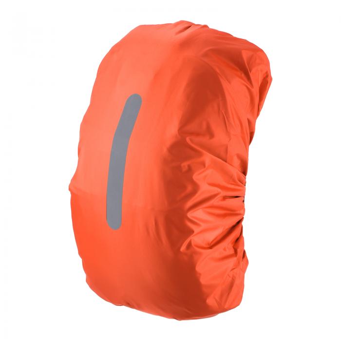 PATIKIL 40-50L防水バックパックレインカバー 滑り止めバックパックカバー 垂直反射ストラップ付き ステイドライ ハイキングキャンプ狩猟用 M オレンジ