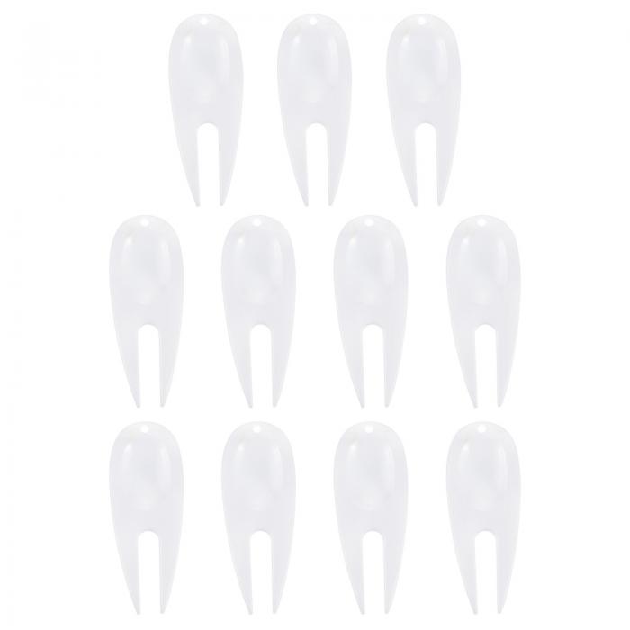 PATIKIL ゴルフディボットツール 12パック入り プラスチック ゴルフ修理ツール ボールマーカー ゴルファー用 ホワイト