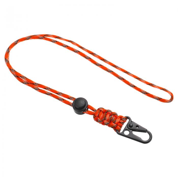 PATIKIL キーチェンクリップ　バッジランヤード ネックレス　腕コード　ストラップ　メタル製クラスプ 鍵用　バッジホルダー カムフラージュオレンジ