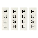 PATIKIL 12.7 x 4.2 cm プッシュプルドアサイン 2ペア アクリル 自己接着 バックサイン ドアステッカーサイン オフィス 店舗 カフェ ショップ用 ホワイト ブラック