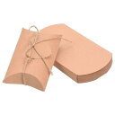 PATIKIL ピローボックス 40個 ウェディングギフトボックス ペーパーボックス ロープ付き ブランクタグ 16.5 cm x 8.8 cm 梱包ボックス ギフト包装 ウェディング パーティー用 ダークイエロー