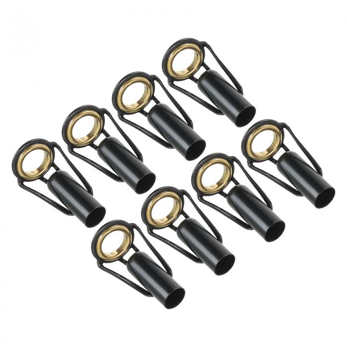 PATIKIL 6.0 mm 釣竿ティップ修理キット 8個 ステンレス鋼 ポールリングガイドの交換 海水淡水釣り用 金