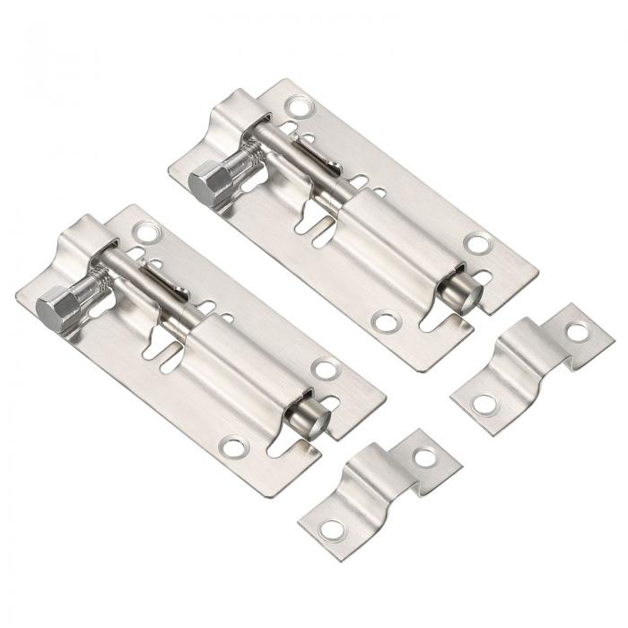 PATIKIL ドアボルトラッチ 73 mm 2個入り セキュリティ ラッチ スライド ボルト ラッチロック ステンレス鋼 ゲート ドア ウィンドウ用