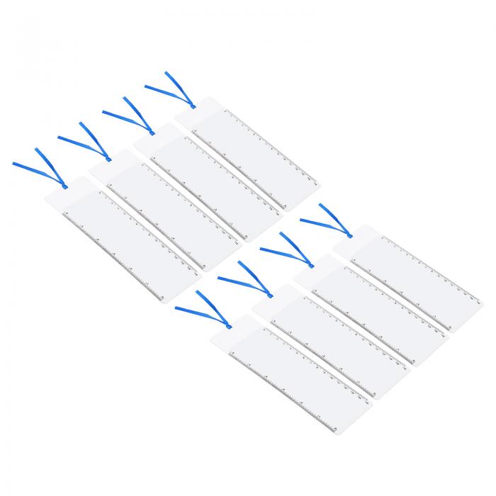 PATIKIL ブックマーク拡大鏡 152mm定規付き 8個 3X 拡大シート ページ拡大鏡レンズ 弱視の人向け 読書 ..