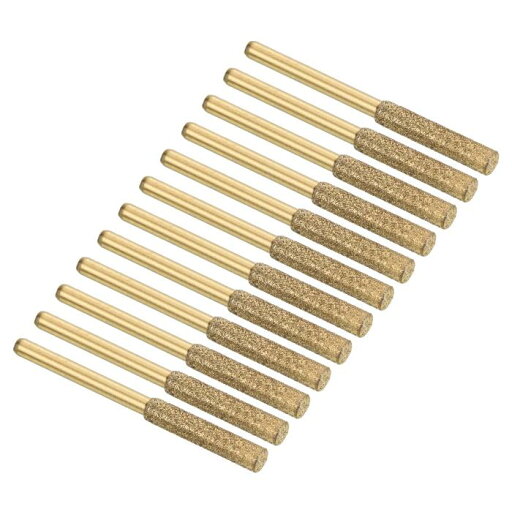 PATIKIL 4 mm ダイヤモンドチェーンソー研磨機 12個 チタンメッキ砥石 研磨研削ヤスリ工具 金 PATIKIL 4 mm ダイヤモンドチェーンソー研磨機 12個 チタンメッキ砥石 研磨研削ヤスリ工具 金