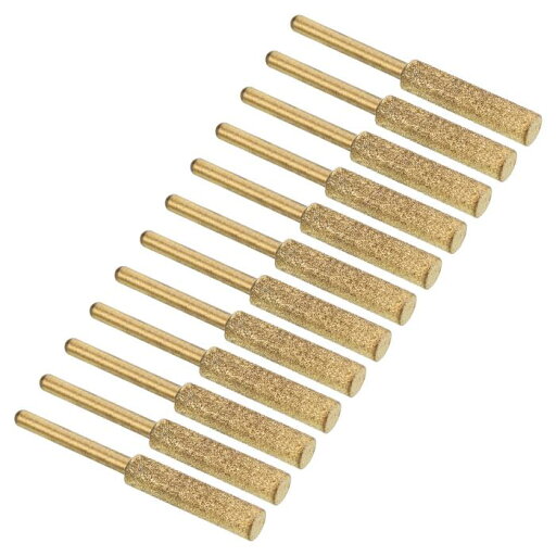 PATIKIL 5.5 mm ダイヤモンドチェーンソー研磨機 12個 チタンメッキ砥石 研磨研削ヤスリ工具 金 PATIKIL 5.5 mm ダイヤモンドチェーンソー研磨機 12個 チタンメッキ砥石 研磨研削ヤスリ工具 金