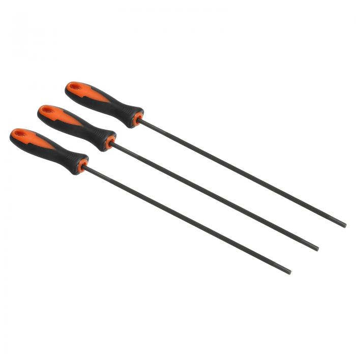 PATIKIL チェーンソーチェーンシャープニングファイル 3個 4 mm ラウンドチェーンソーシャープナーファ..