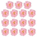PATIKIL 造花ヘッド 15個入り 造花ヘッドバルクシルク牡丹ヘッドシミュレーションフラワーブーケ花輪結婚式の装飾用 ピンク