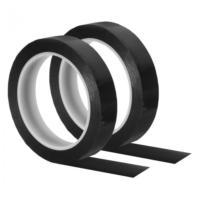 PATIKIL 20 mm グラフィックテープ 2個 ホワイトボードテープ ドライイレース ピンストライプテープ グリッドチャートマーキングDIYアート用 ブラ...