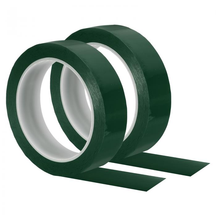 PATIKIL 25 mm グラフィックテープ 2個 ホワイトボードテープ ドライイレース ピンストライプテープ グリッドチャートマーキングDIYアート用 緑