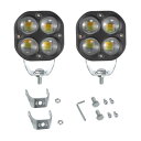 ACROPIX LEDオフロードライト 運転用フォグランプ オフロード ピックアップ トラック ATV SUV用 76mm 40W 12-24V 金属 ホワイト...