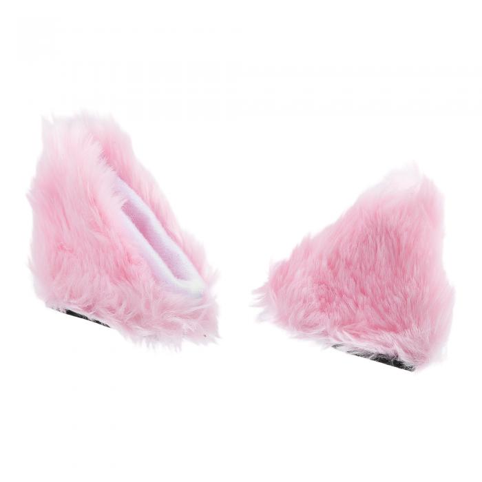 ACROPIX 自己粘着ぬいぐるみ 猫耳形状 ユニバーサル 自転車 オートバイ ヘルメット用装飾アクセサリー ..