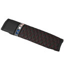 ACROPIX ユニバーサルカーシートベルトカバー シートベルト クッション ショルダーストラップ 23x6.5cm 快 適な首の保護 フェイクレザーラインストーン ブラック レッド(2)