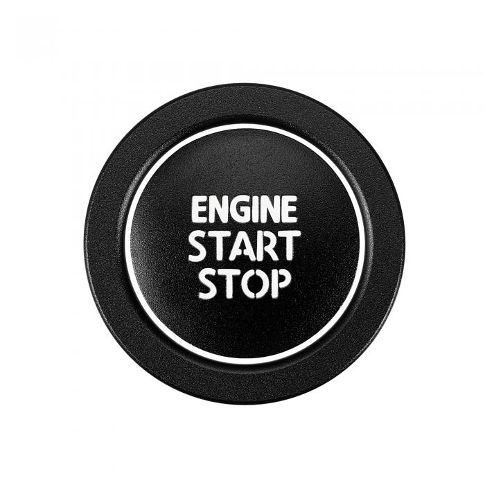 A ABSOPRO 車のエンジンスタートストップイグニッションスイッチボタンカバーリングトリムキット To yotaに対応 Avalonに対応 2019-2022 耐久性 アルミニウム合金 ブラック