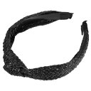 VOCOSTE わら結びカチューシャ ファッションヘアバンド 女性用 滑り止め 1個 ブラック