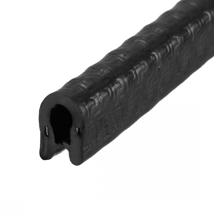 uxcell エッジトリムUシール PVC プラスチック Uチャンネルエッジプロテクター 0.8 mm 2.5 mmエッジ用 3 M長さ ブラック