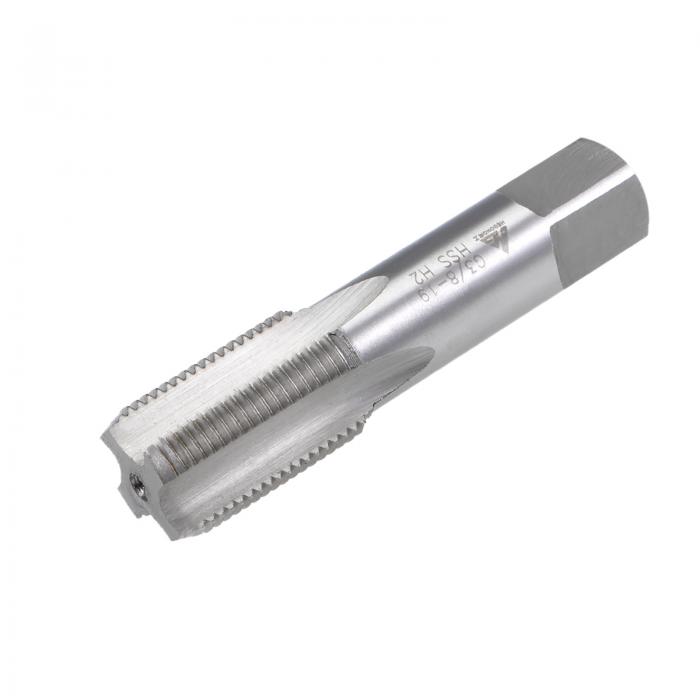 uxcell G3/8-19 管ネジタップ ミシンねじ切りタップ右勝手 HSSノンコートストレート刃 H2トレランス