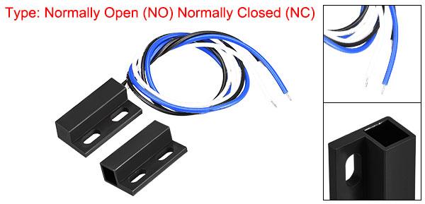 uxcell 磁気リードスイッチ 磁気接点スイッチ ドアセンサー NO NC 表面実装 ブラック