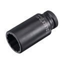 uxcell インパクトソケット インパクトレンチソケット インパクトドライバーソケット 12ポイント CR-MOスチール 25.4mmドライブ 27mm 78...